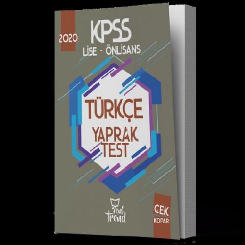 2020 KPSS Lise Önlisans Türkçe Yaprak Test  Frontansicht 1