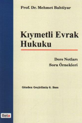 Kıymetli Evrak Hukuku  Frontansicht 1
