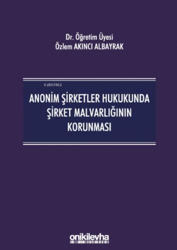 Anonim Şirketler Hukukunda Şirket Malvarlığının Korunması  Frontansicht 1