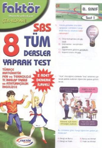 8. Sınıf Tüm Dersler Yaprak Testler  Frontansicht 1