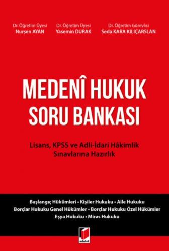 Medeni Hukuk Soru Bankası Lisans, KPSS ve Adli-İdari Hakimlik Sınavlarına Hazırlık  Frontansicht 1