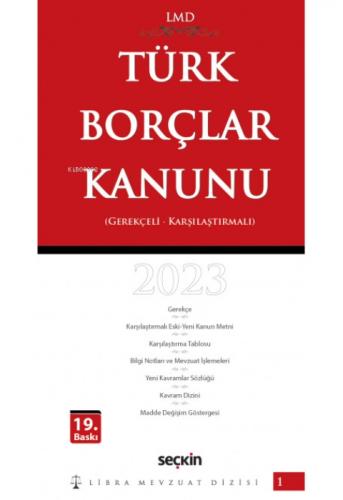 Türk Borçlar Kanunu 2023  Frontansicht 1