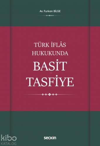 Türk İflâs Hukukunda Basit Tasfiye  Frontansicht 1