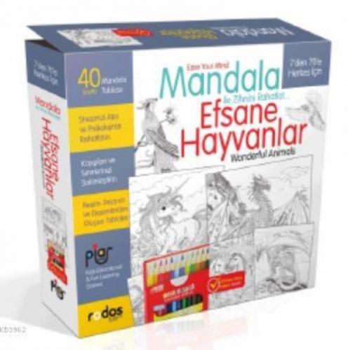 Mandala Efsane Hayvanlar ve 12'li Boya Kalemi  Frontansicht 1