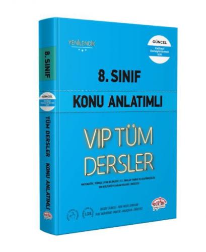 Editör Vip 8. Sınıf Tüm Dersler Konu Anlatımlı Mavi Kitap Kamp:  Frontansicht 1
