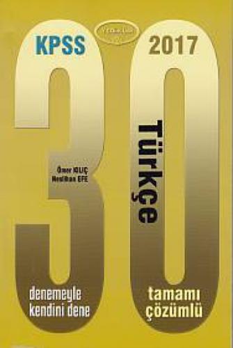 2017 KPSS Türkçe Çözümlü Deneme 30  Frontansicht 1