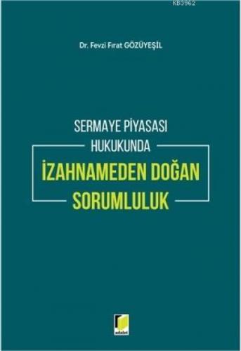 Sermaye Piyasası Hukukunda İzahnameden Doğan Sorumluluk  Frontansicht 1