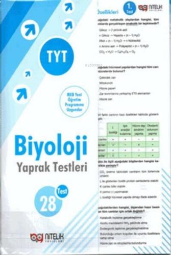 Nitelik Yaprak Test Yks Tyt Biyoloji  Frontansicht 1