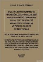 Hayri Domaniç'in Profesörlüğe Yükseltilmesi; Konusundaki Müzakereler, Muhalefet Sebepleri, Muhalefet Sebepleri, Muhalefete Cevaplar  Frontansicht 1