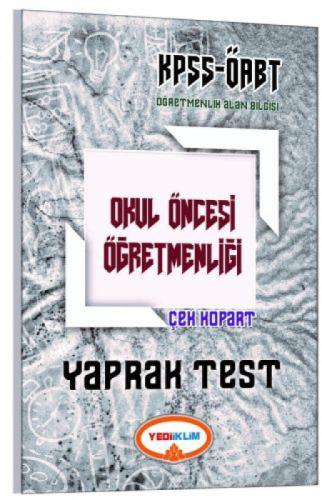 KPSS ÖABT Okul Öncesi Öğretmenliği Çek Kopart Yaprak Test  Frontansicht 1