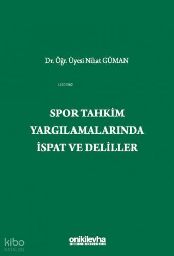 Spor Tahkim Yargılamalarında İspat ve Deliller  Frontansicht 1