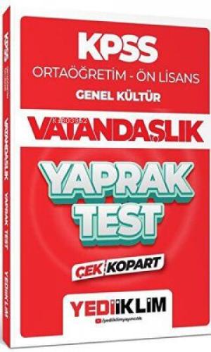 Yediiklim Yayınları 2024 KPSS Genel Kültür Vatandaşlık Çek Kopart Yaprak Test  Frontansicht 1