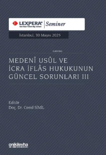 Medeni Usul ve İcra İflas Hukukunun Güncel Sorunları III (Ciltli)  Frontansicht 1