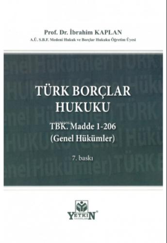 Türk Borçlar Hukuku;Tbk. Madde 1-206 (Genel Hükümler)  Frontansicht 1