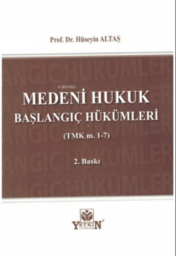 Medeni Hukuk Başlangıç Hükümleri (TMK m. 1-7)  Frontansicht 1