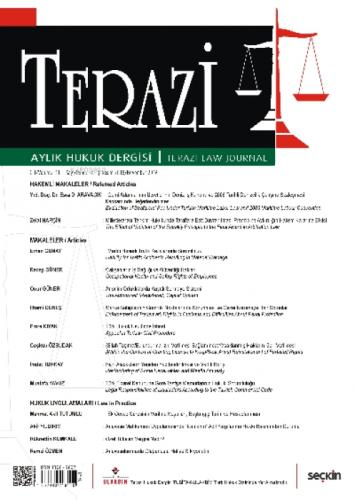 Terazi Aylık Hukuk Dergisi - 2017 Yılı Abonelik  Frontansicht 1