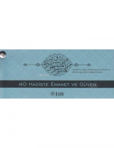 40 Hadiste Emanet ve Güven Kartelası  Frontansicht 1