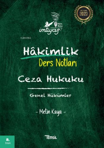 İmtiyaz Ceza Hukuku Genel Hükümler Hakimlik Ders Notları  Frontansicht 1