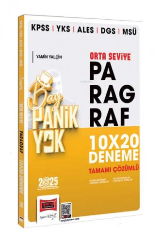 2025 KPSS YKS ALES DGS MSÜ Tamamı Çözümlü Panik Yok Orta Seviye Paragraf 10x20 Deneme  Frontansicht 1