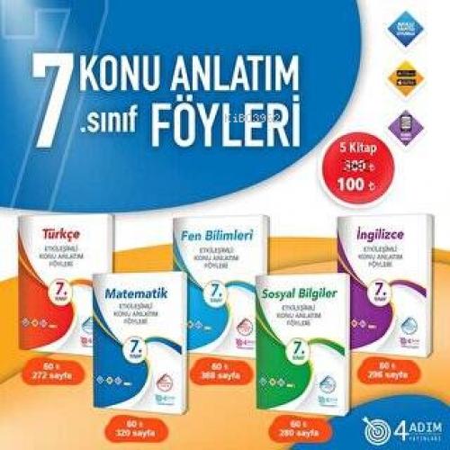 7.Sınıf Etkileşimli Konu Anlatım Föyleri Seti (5 Ders) /4 Adım  Frontansicht 1