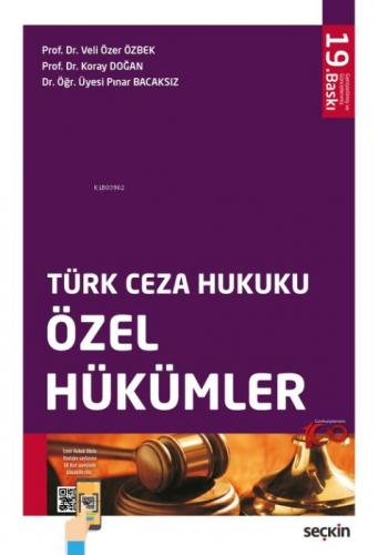 Türk Ceza Hukuku Özel Hükümler  Frontansicht 1