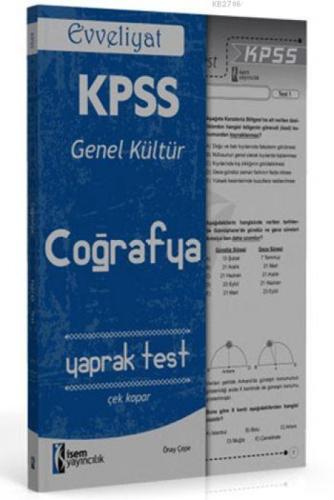 Evveliyat KPSS Coğrafya Çek Kopar Yaprak Test 2016  Frontansicht 1