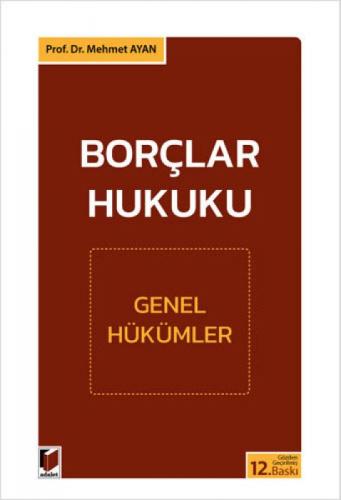 Borçlar Hukuku Genel Hükümler  Frontansicht 1