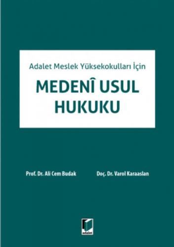 Adalet Meslek Yüksekokulları İçin Medeni Usul Hukuku  Frontansicht 1