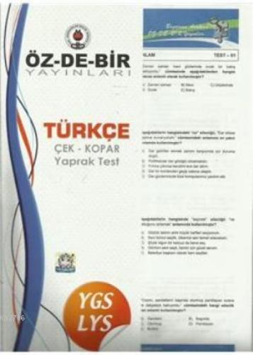 Ygs - Lys Türkçe Çek Kopar Yaprak Test  Frontansicht 1