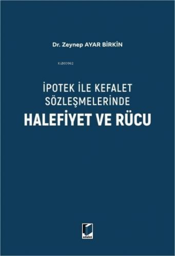 İpotek ile Kefalet Sözleşmelerinde Halefiyet ve Rücu  Frontansicht 1