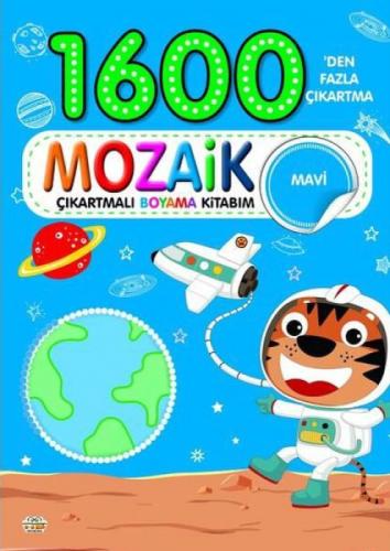 Mozaik Çıkartmalı Boyama Kitabı Mavi 1600'den Fazla Çıkartma  Frontansicht 1