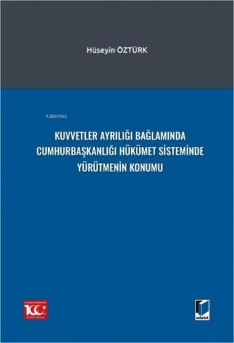 Kuvvetler Ayrılığı Bağlamında Cumhurbaşkanlığı Hükümet Sisteminde Yürütmenin Konumu  Frontansicht 1
