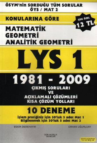 LYS 1| Matematik Geometri Analitik Geometri; Çıkmış Soruları ve Çözümleri 1981 - 2009  Frontansicht 1