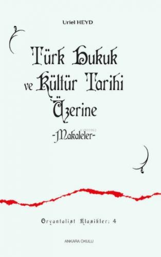 Türk Hukuk ve Kültür Tarihi Üzerine -Makaleler-  Frontansicht 1