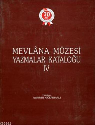Mevlâna Müzesi Yazmalar Kataloğu  Frontansicht 1