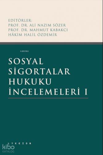 Sosyal Sigortalar Hukuku İncelemeleri 1  Frontansicht 1