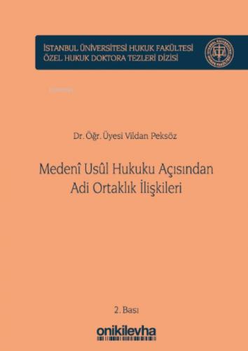 Medeni Usul Hukuku Açısından Adi Ortaklık İlişkileri  Frontansicht 1