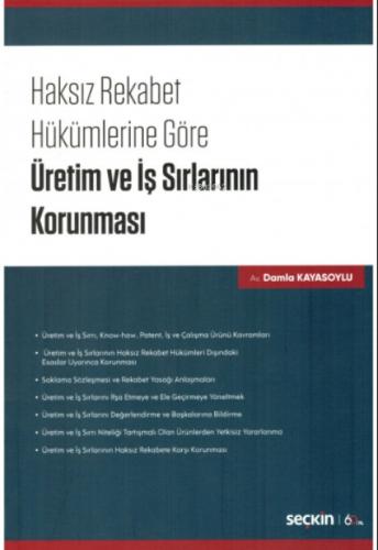 Haksız Rekabet Hükümlerine Göre Üretim ve İş Sırlarının Korunması  Frontansicht 1