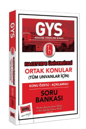GYS Hacettepe Üniversitesi Ortak Konular Konu Özetli - Açıklamalı Soru Bankası  Frontansicht 1