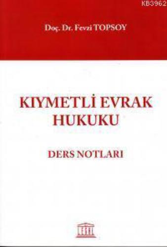 Kıymetli Evrak Hukuku  Frontansicht 1