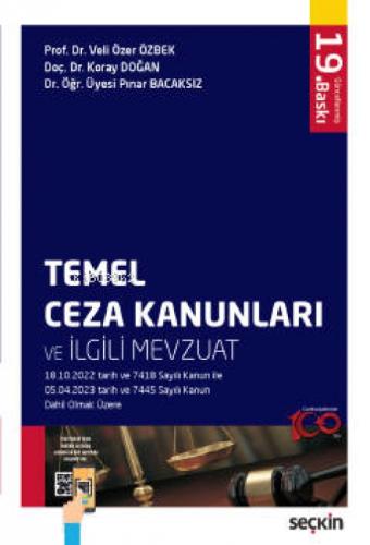 Temel Ceza Kanunları ve İlgili Mevzuat  Frontansicht 1