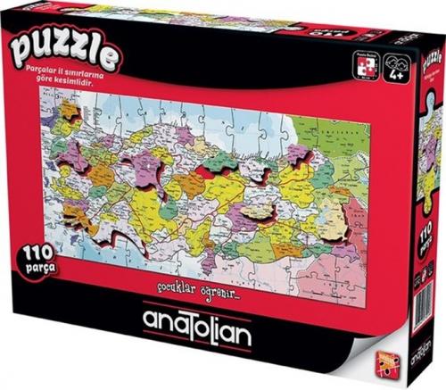 Anatolian Puzzle Türkiye İlleri Haritası 110 Parça  Frontansicht 1
