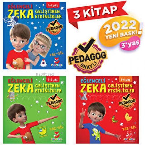 Yaz - Sil Eğlenceli Zeka Geliştiren Etkinlikler Poşetli 3 Kitap  Frontansicht 1