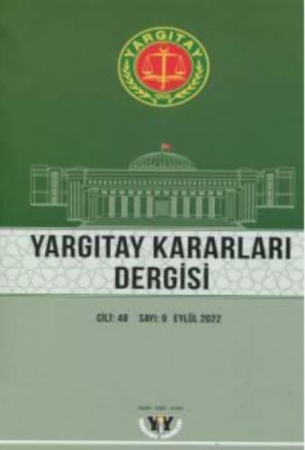 Yargıtay Kararları Dergisi Cilt: 48 Sayı: 7 Temmuz 2022  Frontansicht 1