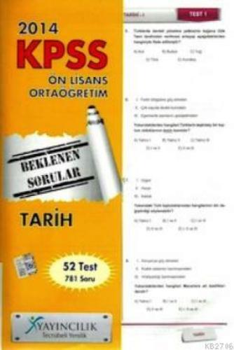 KPSS Önlisans Ortaöğretim Tarih Yaprak Test  Frontansicht 1