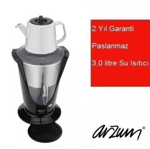 Arzum AR 3011 Porselen Demlikli Semaver - Siyah  Frontansicht 1