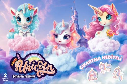 I Love Unicorn Çıkartma Hediyeli Boyama Albümü  Frontansicht 1