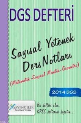 DGS Defteri Sayısal Yetenek Ders Notları  Frontansicht 1