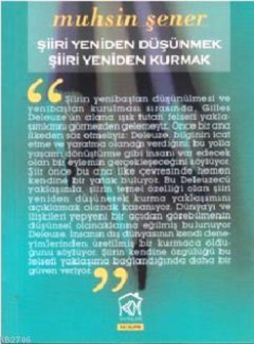 Şiiri Yeniden Düşünmek Şiiri Yeniden Kurmak  Frontansicht 1