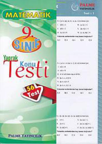 9. Sınıf Matematik Yaprak Konu Testi  Frontansicht 1